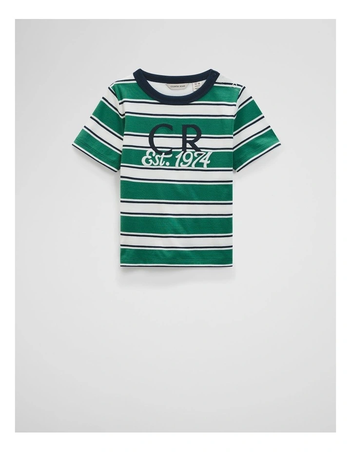 Australian Cotton CR Est. 1974 T-Shirt in Jungle Stripe image 4