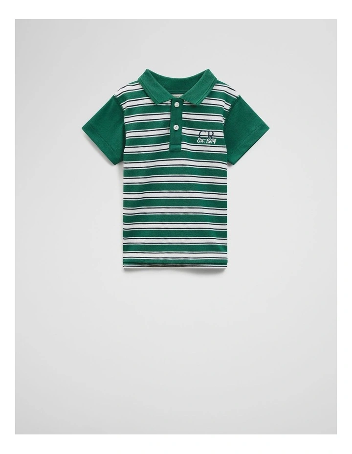 Australian Cotton CR Est. 1974 Polo Shirt in Jungle Stripe image 1