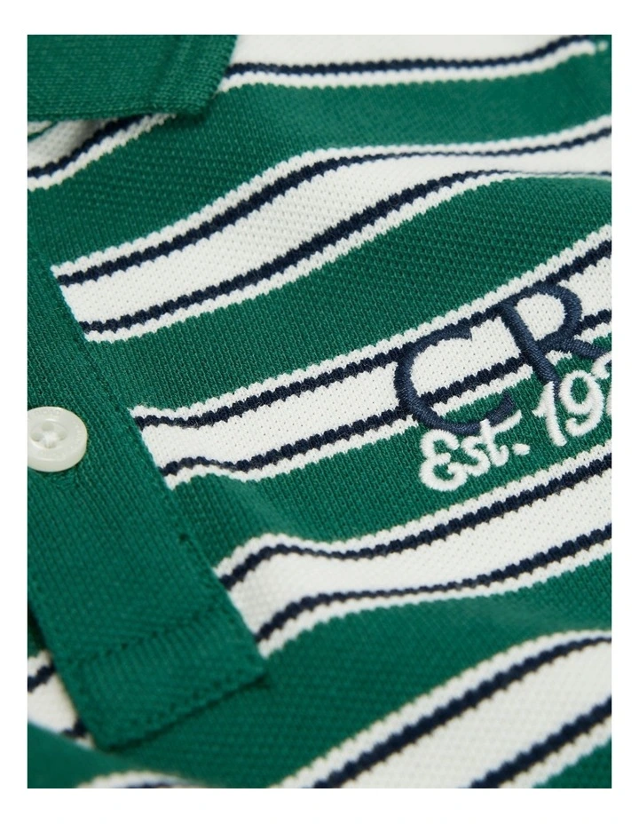 Australian Cotton CR Est. 1974 Polo Shirt in Jungle Stripe image 2
