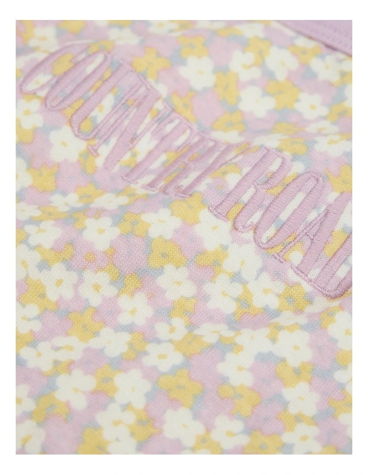 Organically Grown Cotton Heritage Bodysuit in Butter Floral image 5