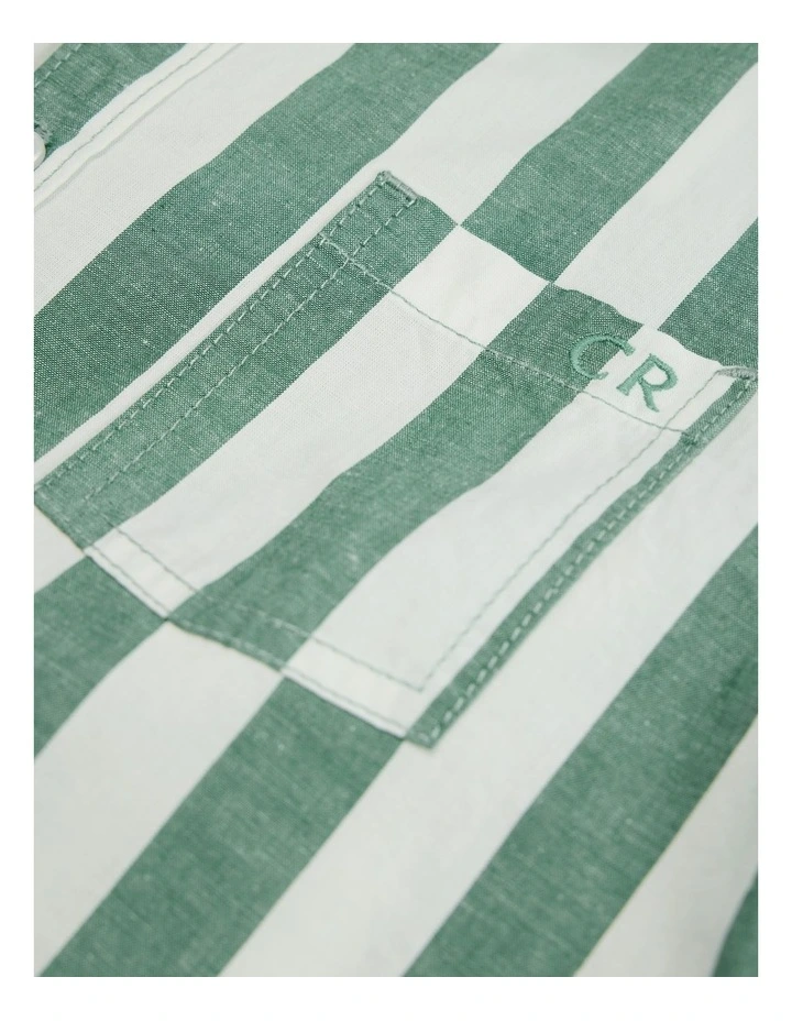 Organically Grown Cotton Blend Shirt in Jungle Stripe image 5