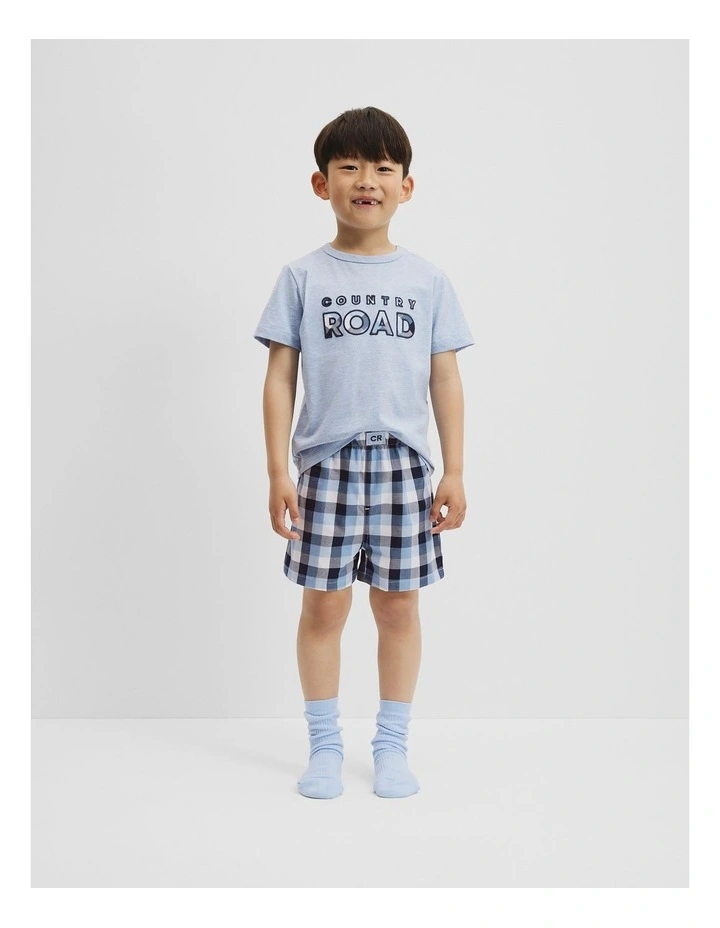 Check Pyjama Set in Blue Check image 1