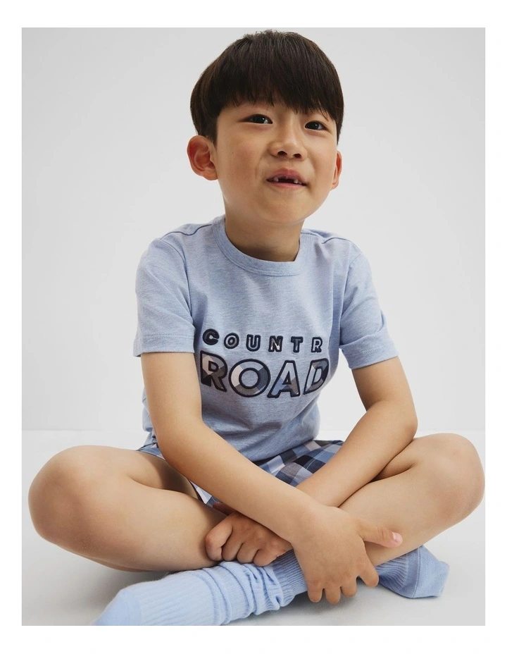 Check Pyjama Set in Blue Check image 2