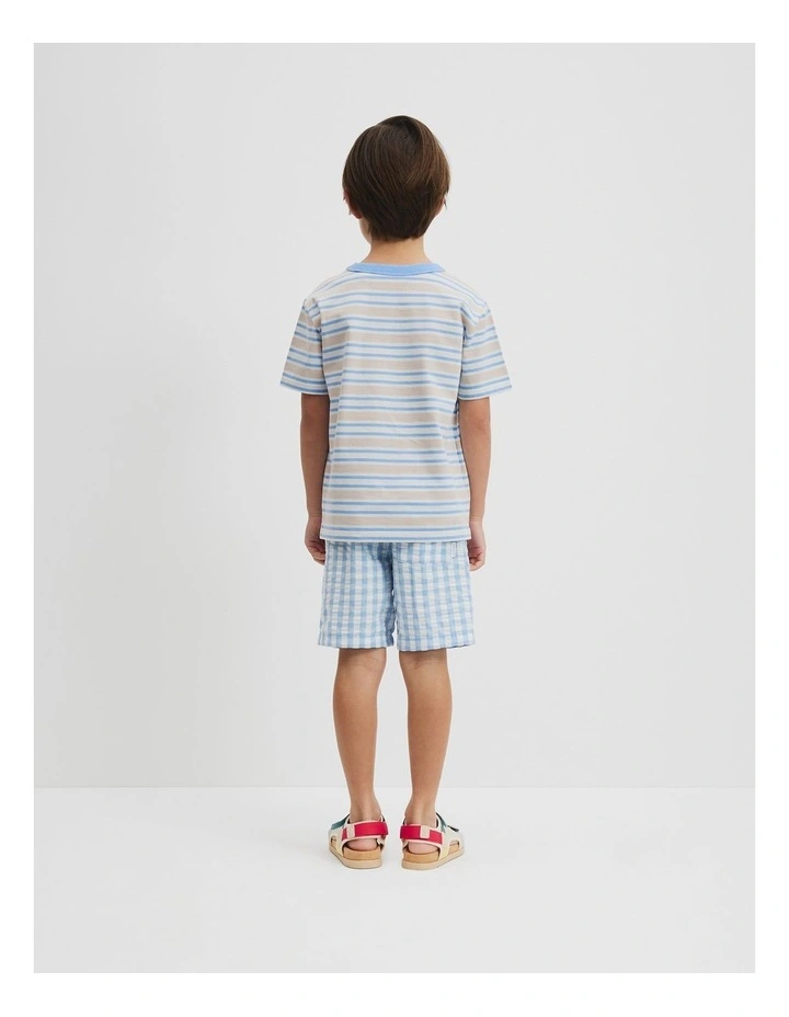 Pocket T-Shirt in Arctic Blue Stripe image 3