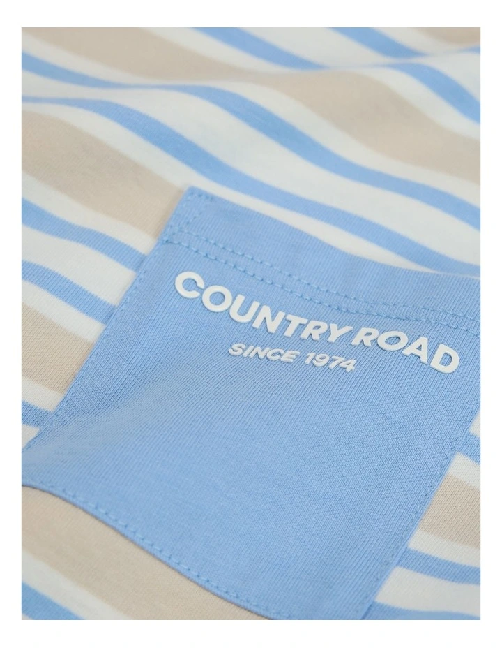 Pocket T-Shirt in Arctic Blue Stripe image 5