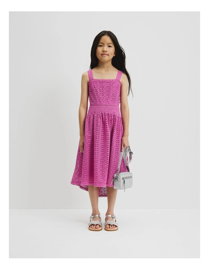 Broderie Dress in Grape image 1