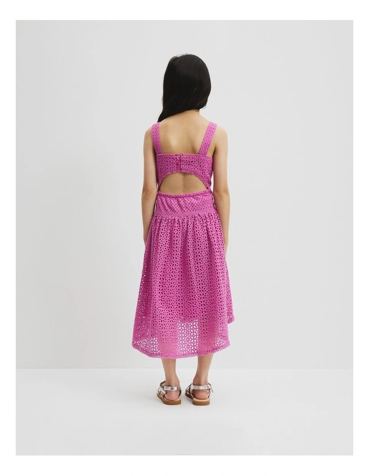 Broderie Dress in Grape image 3