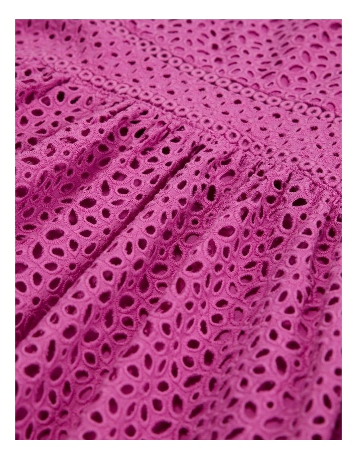 Broderie Dress in Grape image 5