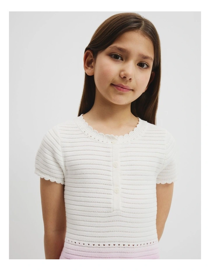 Organically Grown Cotton Ombre Knit Dress in Grape image 2