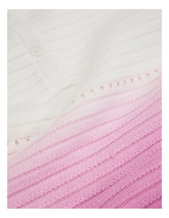 Organically Grown Cotton Ombre Knit Dress in Grape image 5