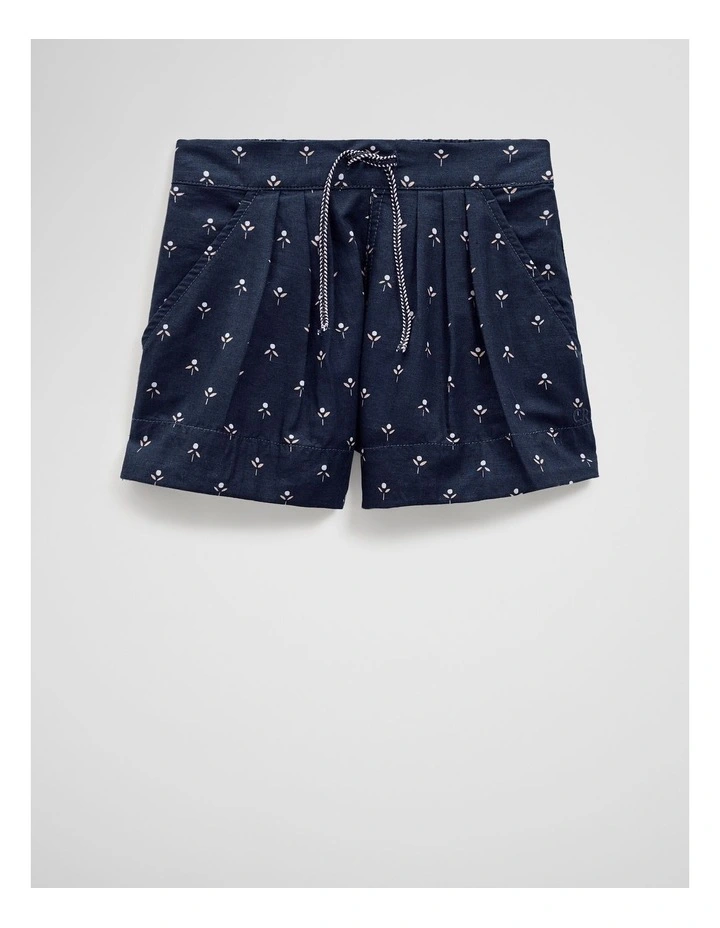 Berry Linen Short in Navy image 1