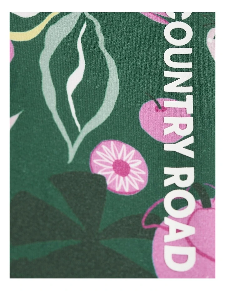Organically Grown Cotton Blend Bike Short in Paradise Green image 2
