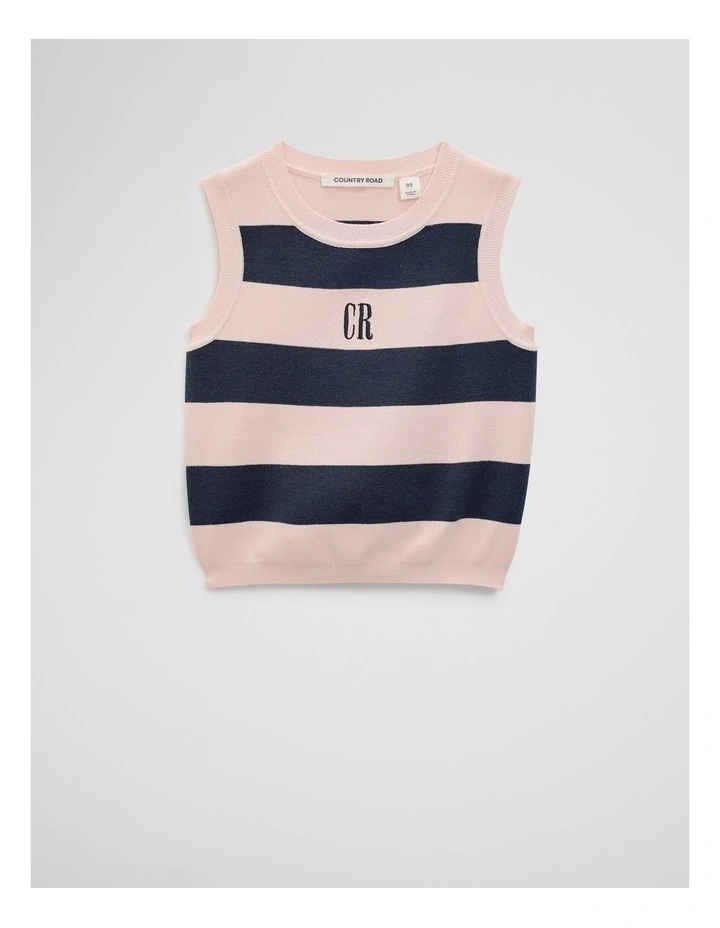 Stripe Knit Tank in Navy image 4