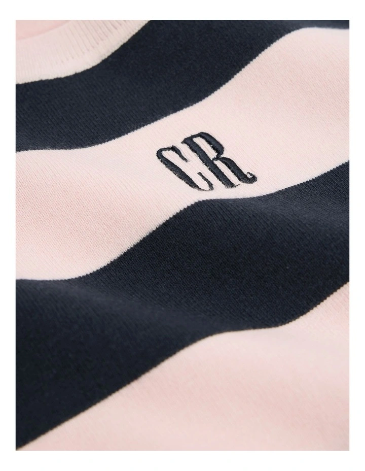 Stripe Knit Tank in Navy image 5