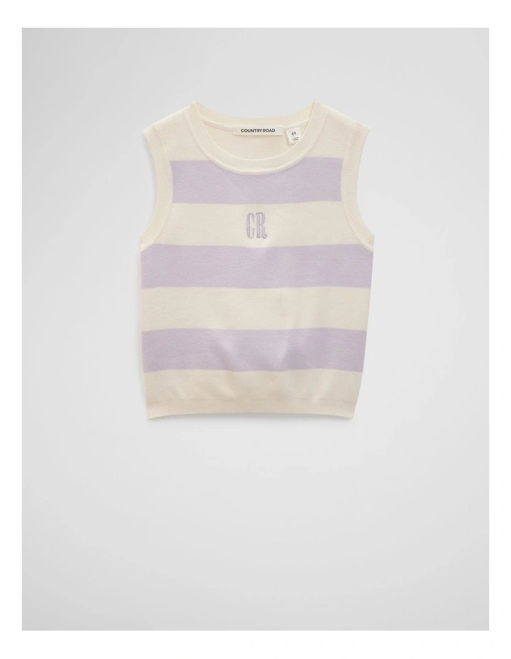 Stripe Knit Tank in Lilac image 1