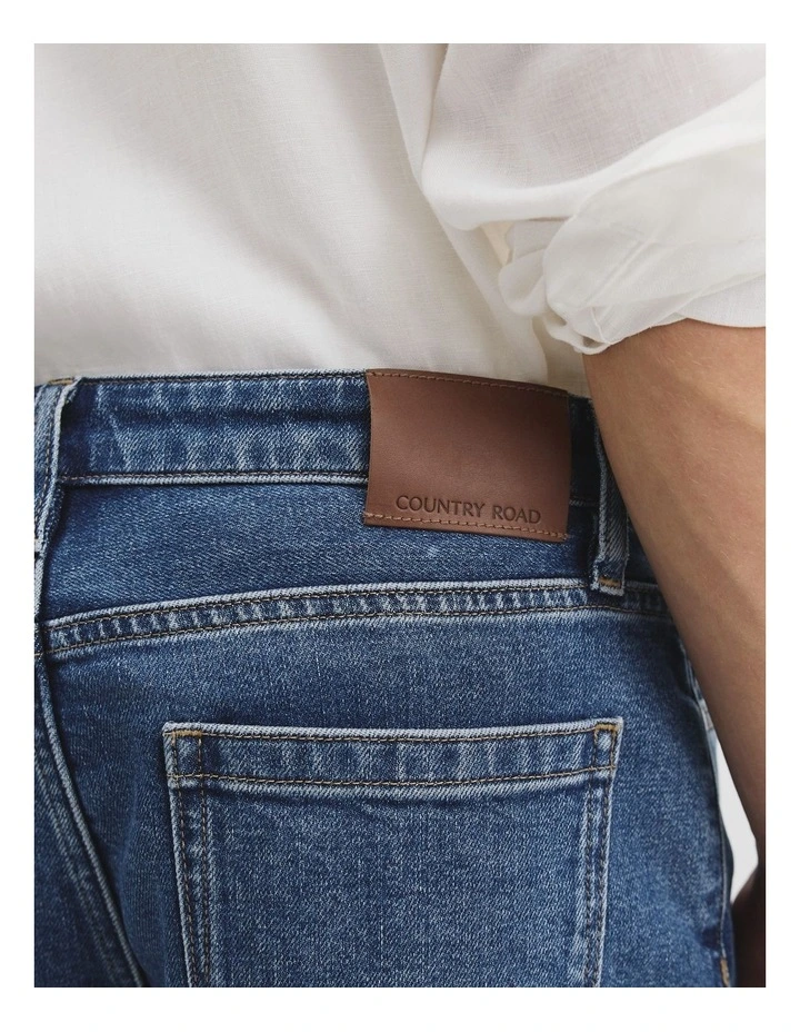Teen Denim Short in Mid Blue Wash image 3