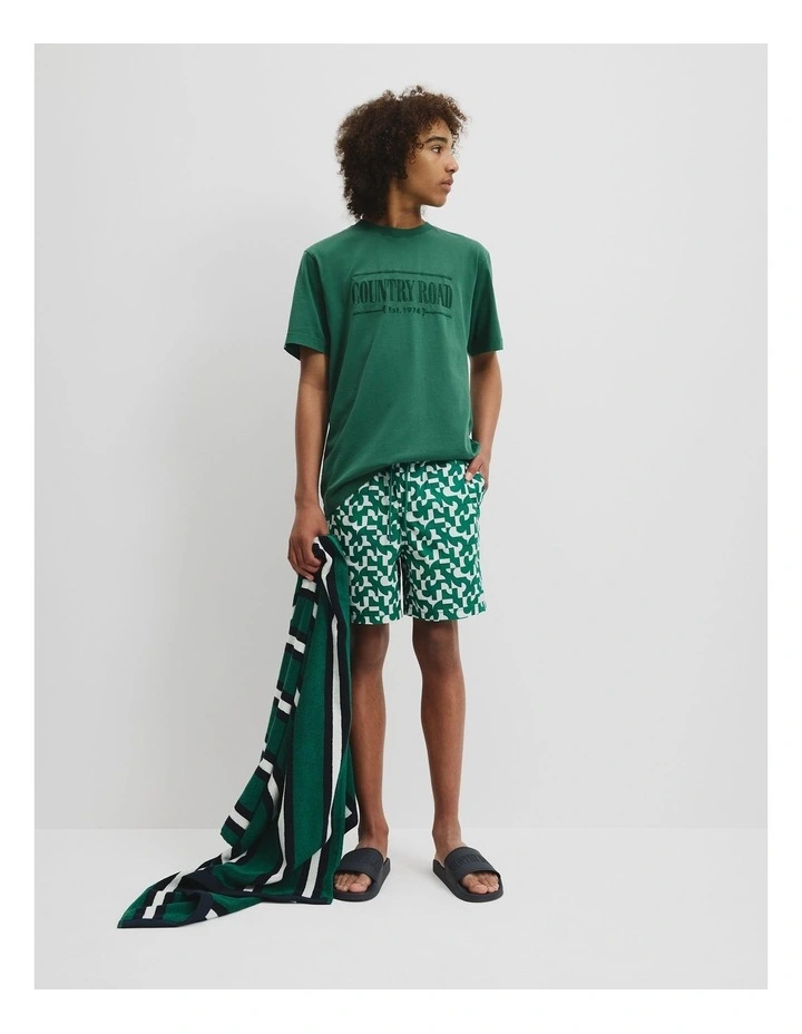 Teen Verified Australian Cotton Heritage Oversized T-shirt in Jungle image 1