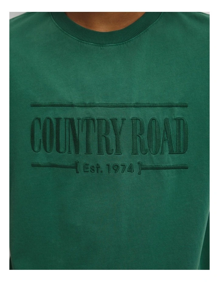 Teen Verified Australian Cotton Heritage Oversized T-shirt in Jungle image 2