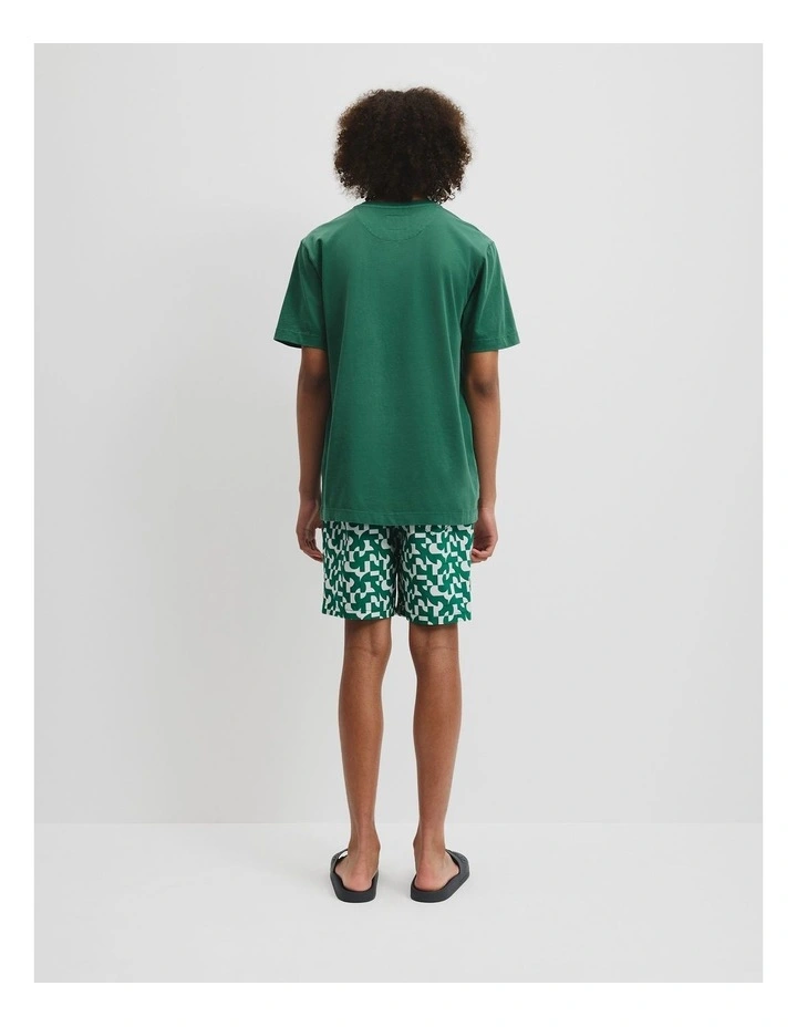 Teen Verified Australian Cotton Heritage Oversized T-shirt in Jungle image 4