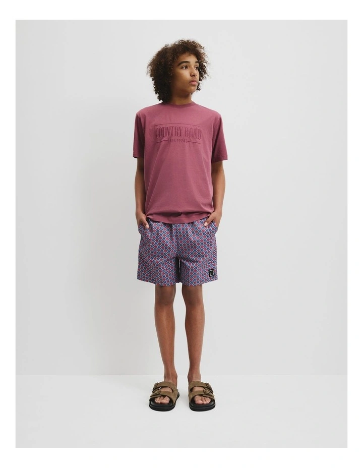 Teen Verified Australian Cotton Heritage Oversized T-shirt in Deep Purple image 3