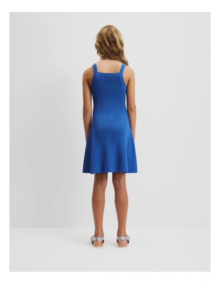 Teen Rib Knit Tank Dress in Cobalt Blue image 4