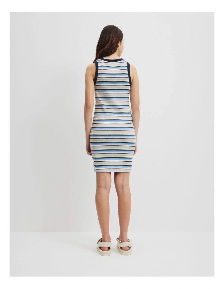 Teen Fitted Tank Dress in Multi Stripe image 4