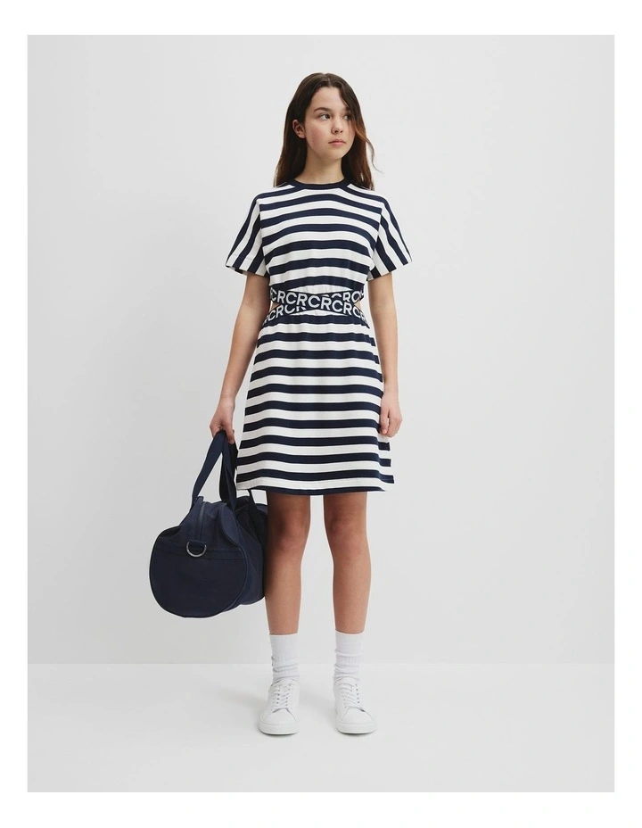 Teen Logo Cut-Out Dress in Navy image 1