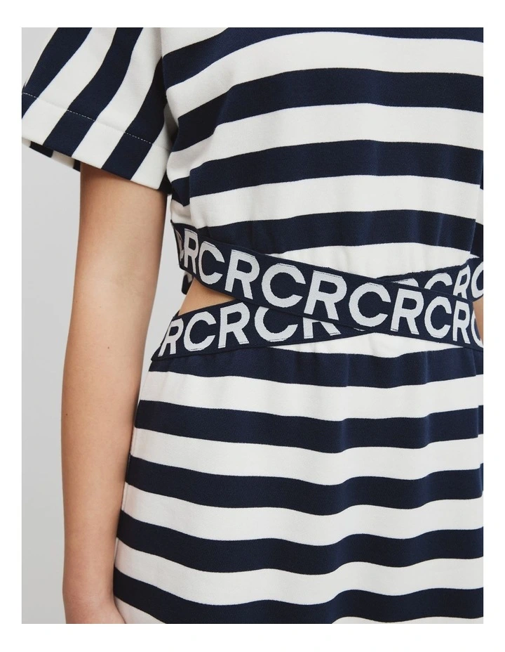 Teen Logo Cut-Out Dress in Navy image 2
