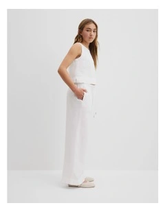 Teen Organically Grown Linen Pant in Marshmallow