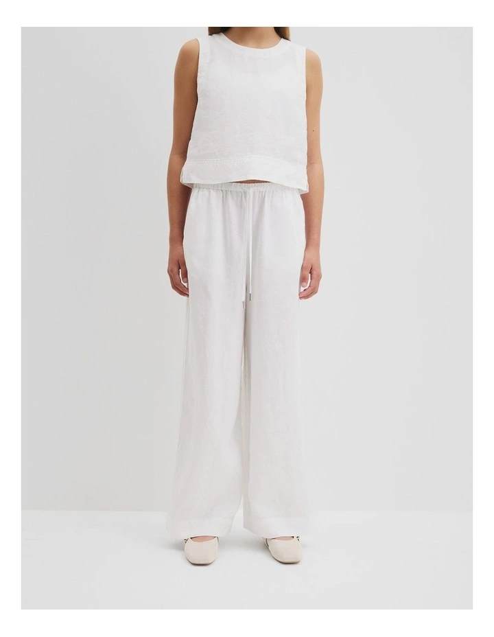 Teen Organically Grown Linen Pant in Marshmallow image 3
