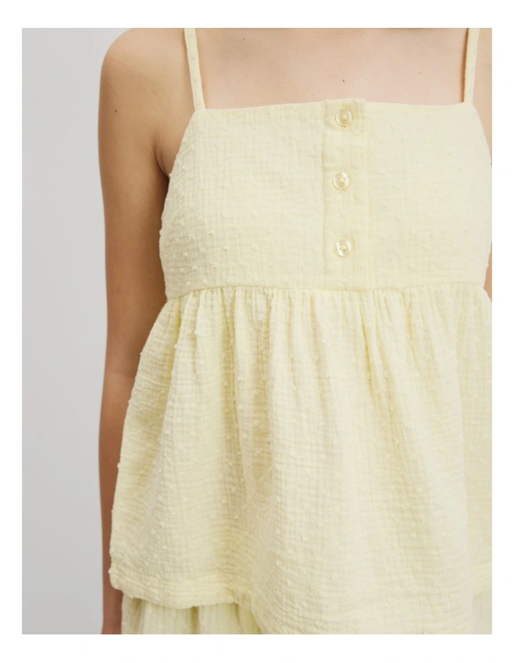 Teen Woven Pyjama Set in Butter image 3