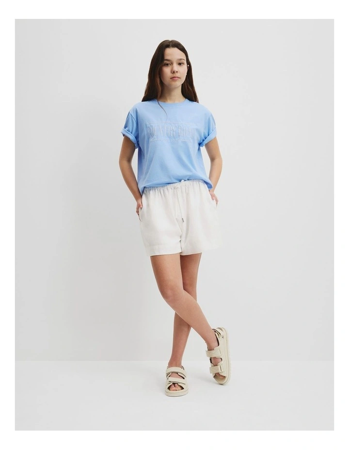 Teen Verified Australian Cotton Heritage T-shirt in Arctic Blue image 1