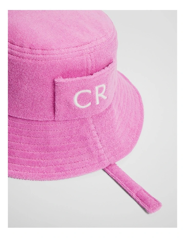Organically Grown Cotton Terry Bucket Hat in Grape image 3