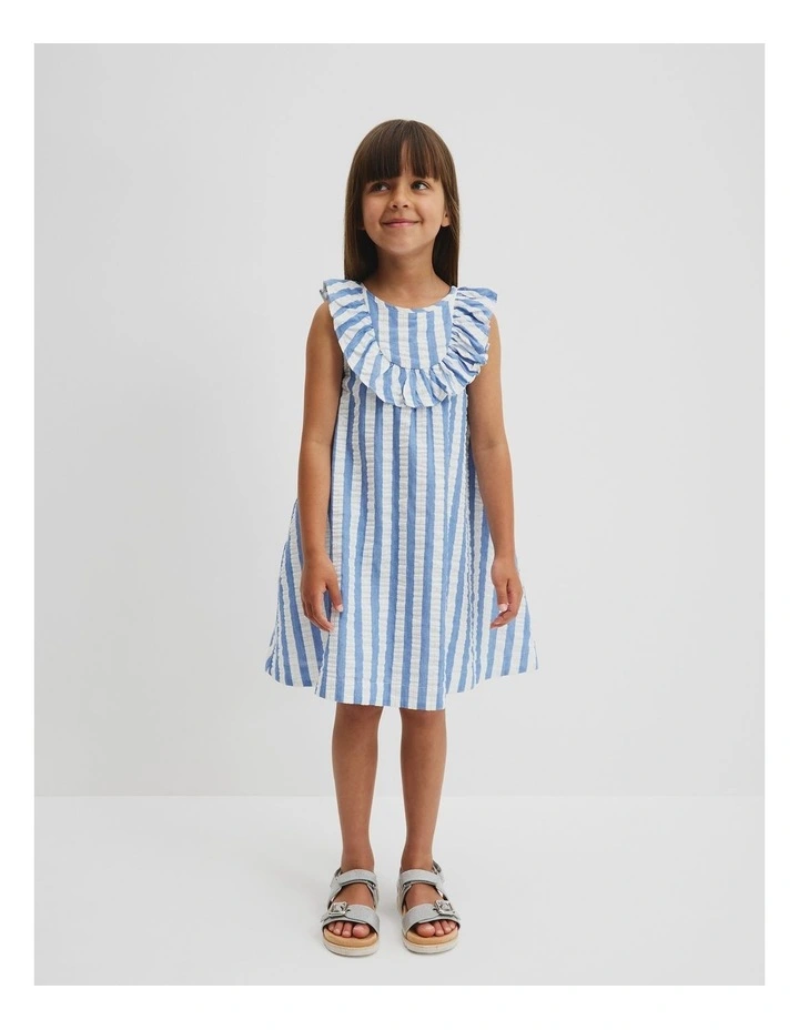 Stripe Mini Dress in Marine Stripe image 1
