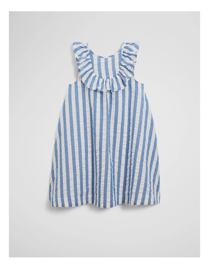 Stripe Mini Dress in Marine Stripe image 4