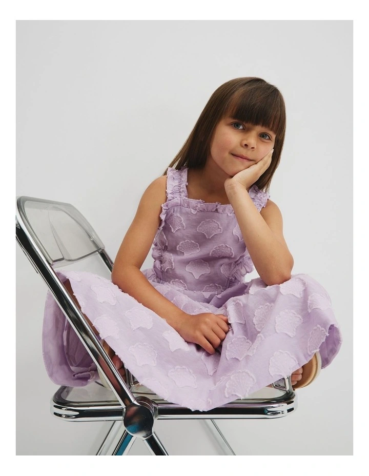 Seashells Jacquard Dress in Lilac image 1