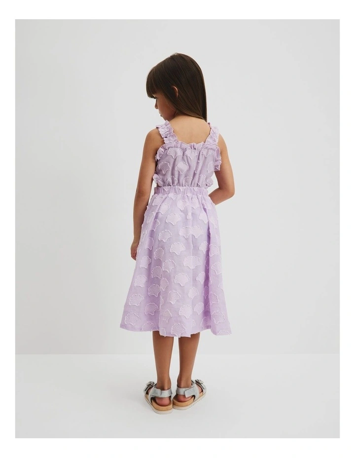 Seashells Jacquard Dress in Lilac image 3