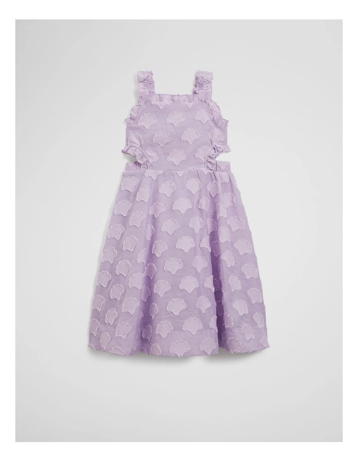 Seashells Jacquard Dress in Lilac image 4