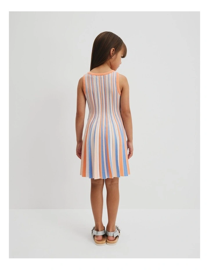 Organically Grown Cotton Blend Metallic Knit Tank Dress in Multicolour image 3