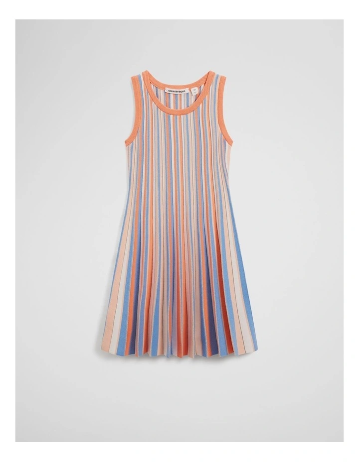 Organically Grown Cotton Blend Metallic Knit Tank Dress in Multicolour image 4