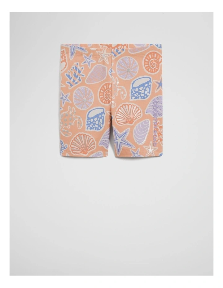 Cotton Blend Bike Short in Seaside Melon image 1