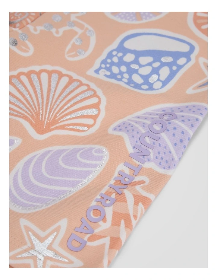 Cotton Blend Bike Short in Seaside Melon image 2