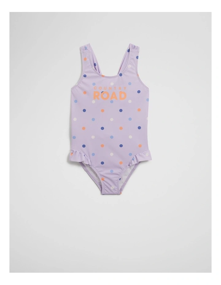 Recycled Nylon Blend Spot Logo Swimsuit in Multicolour image 1