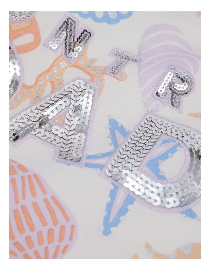 c Sequin Logo T-Shirt in Seaside Marsh image 2