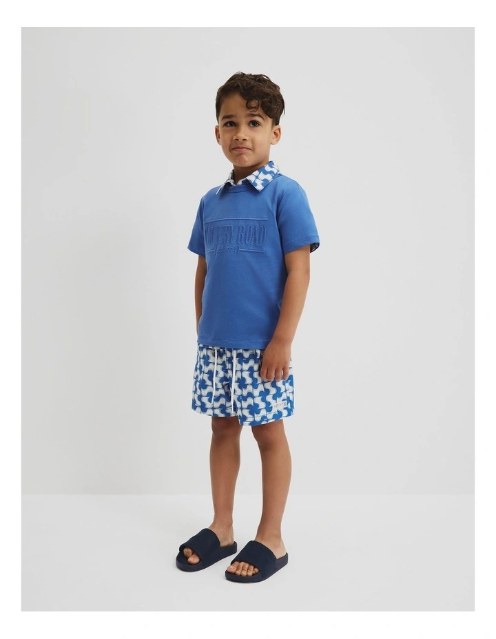 Verified Australian Cotton Heritage T-shirt in Marine image 1