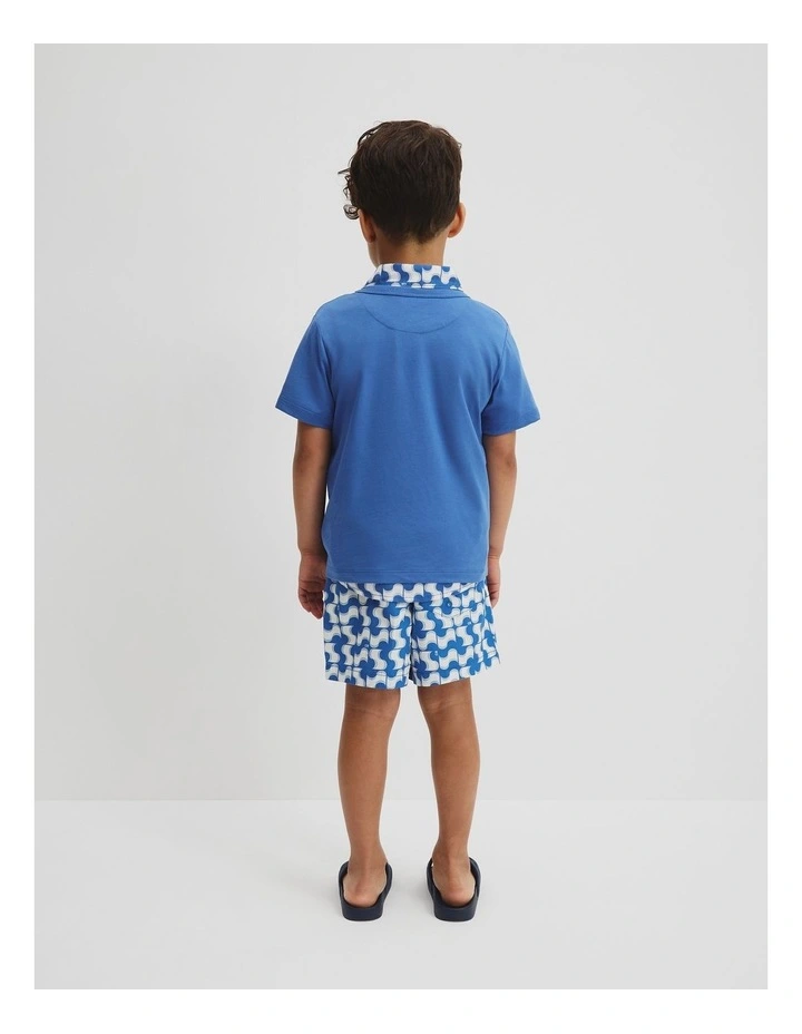 Verified Australian Cotton Heritage T-shirt in Marine image 3