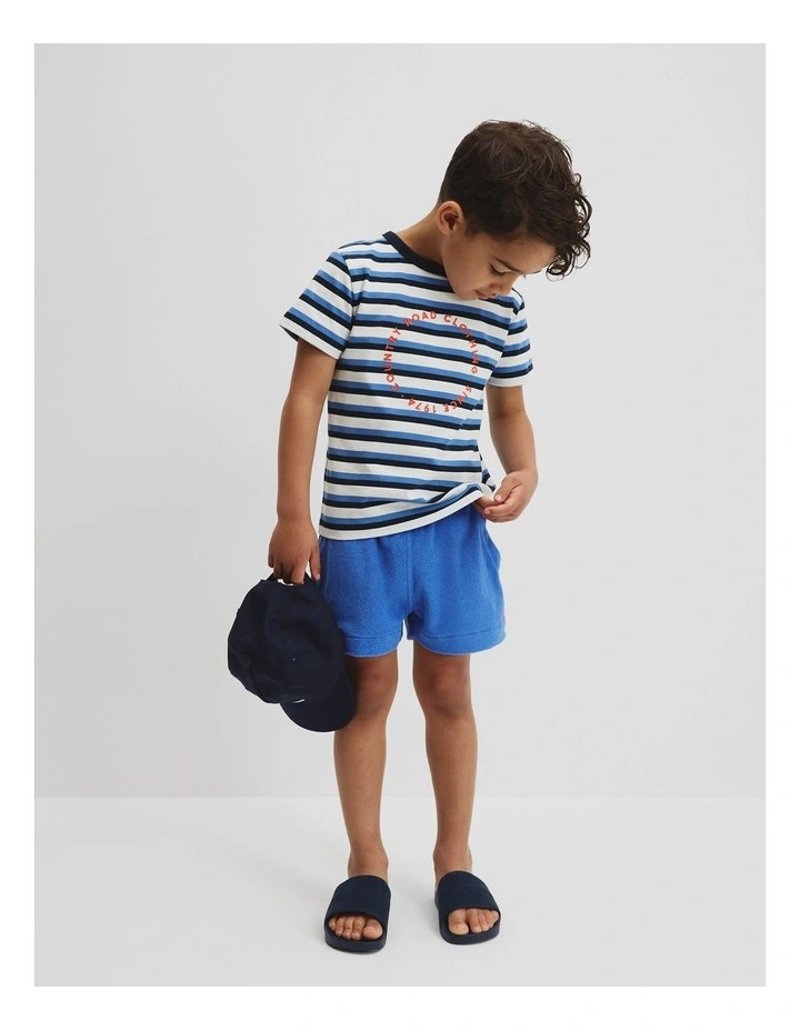 CR Circle Logo T-Shirt in Marine Stripe image 1