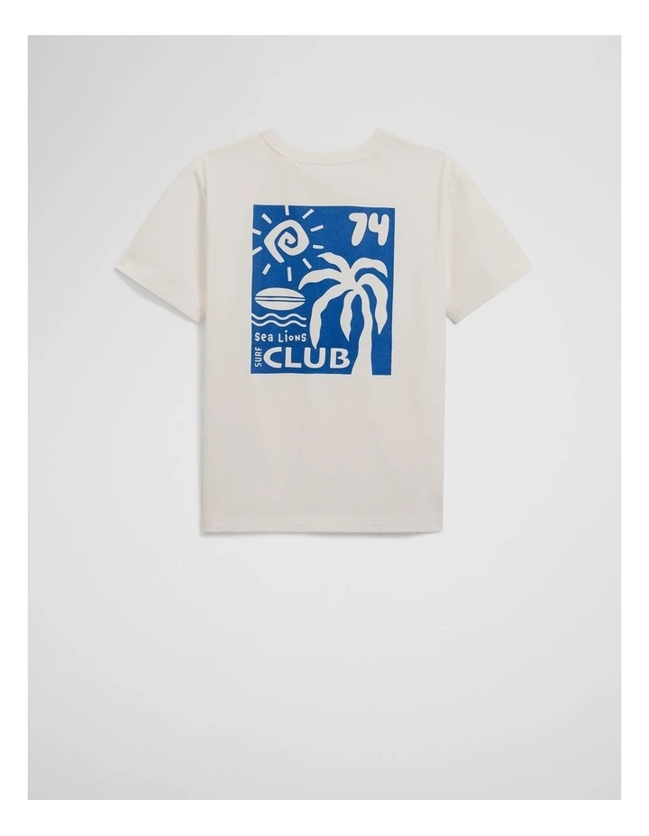 Surf Club T-Shirt in Marshmallow image 4