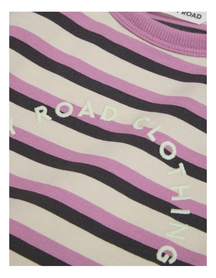 CR Circle Logo T-Shirt in Purple Stripe image 5
