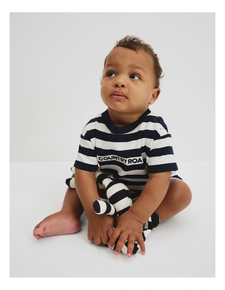 Organic Oversized T-Shirt Bodysuit in Navy image 1